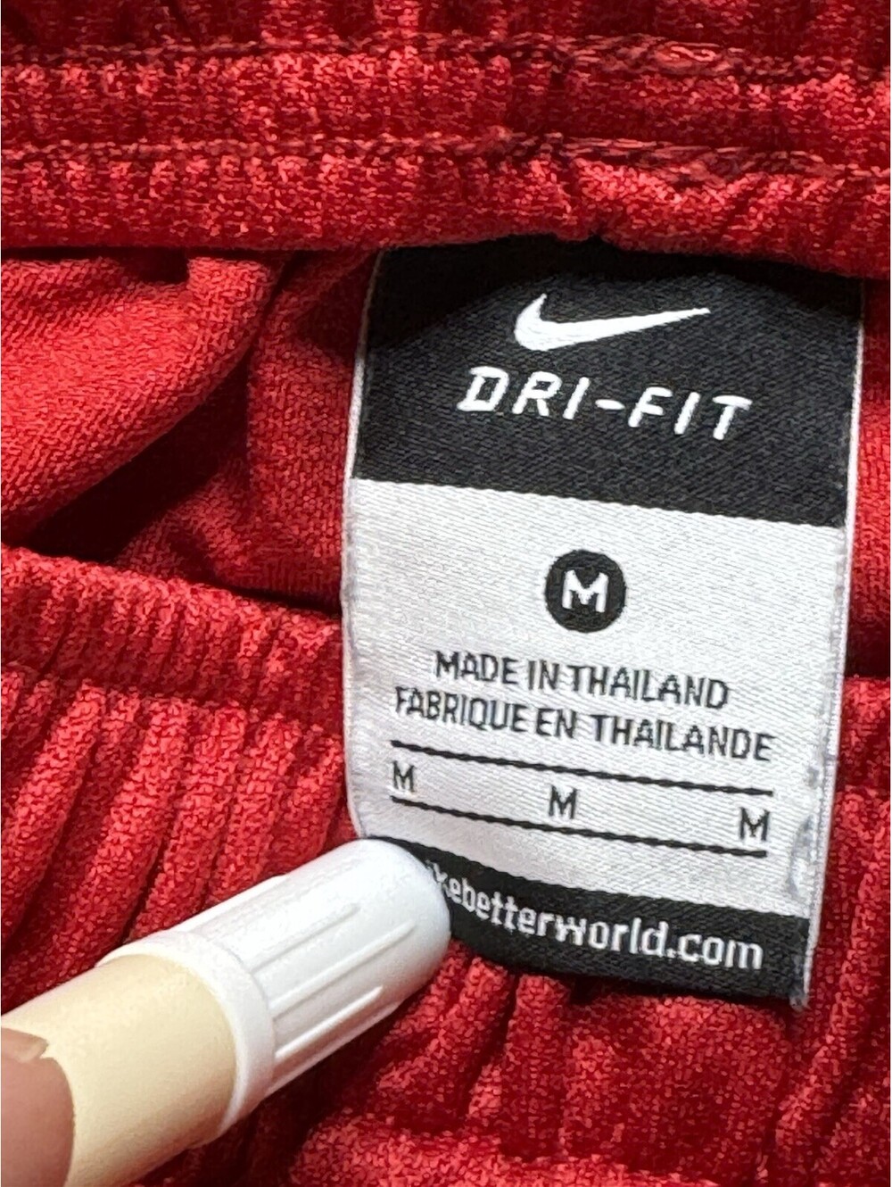 Boy's Youth Med Nike Dri-Fit Red Basketball Shorts (1156) - Picture 7 of 12